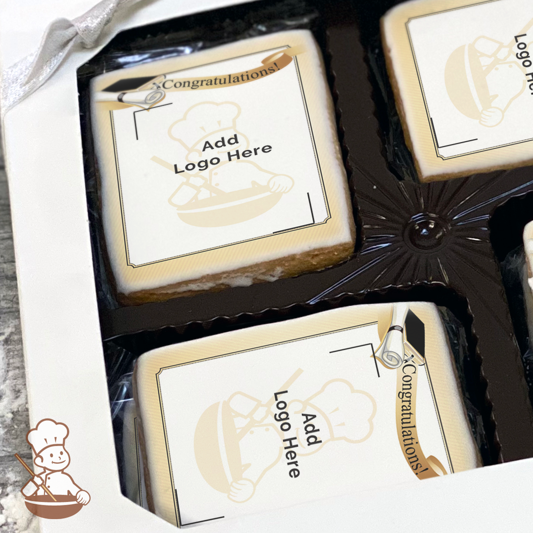 Graduation Diploma Logo Cookie Large Gift Box (Rectangle)