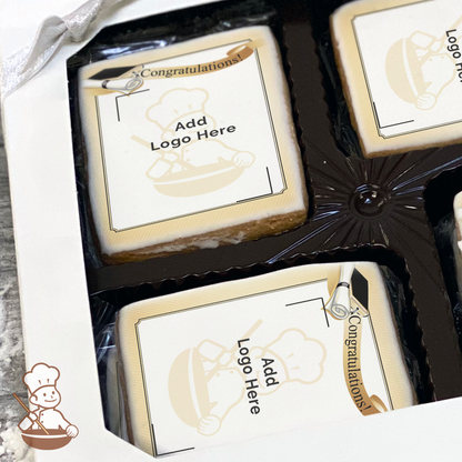 Graduation Diploma Logo Cookie Large Gift Box (Rectangle)