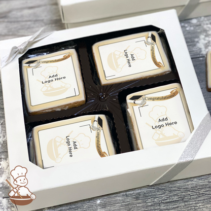 Graduation Diploma Logo Cookie Large Gift Box (Rectangle)
