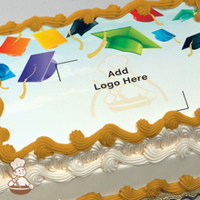 Load image into Gallery viewer, Hats off to the Grads Custom Photo Cake