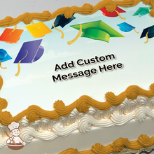 Load image into Gallery viewer, Hats off to the Grads Photo Cake