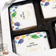 Load image into Gallery viewer, Hats off to the Grads Logo Cookie Large Gift Box (Rectangle)
