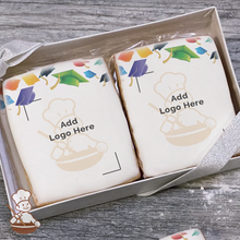 Load image into Gallery viewer, Hats off to the Grads Logo Cookie Small Gift Box (Rectangle)