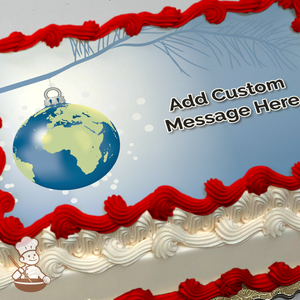 Peace on Earth World Ornament Photo Cake