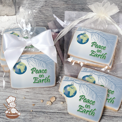 Peace on Earth World Ornament Cookies (Rectangle)