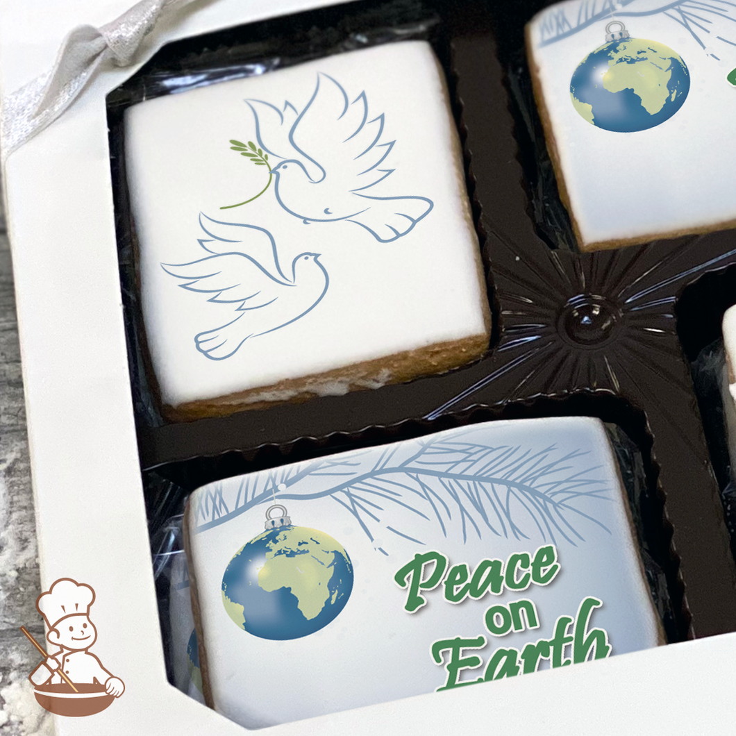 Peace on Earth World Ornament Cookie Gift Box (Rectangle)