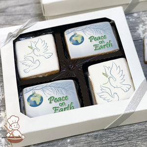 Peace on Earth World Ornament Cookie Gift Box (Rectangle)
