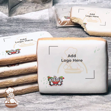 Load image into Gallery viewer, Joy to the World Penguins Logo Cookies (Rectangle)