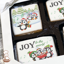 Load image into Gallery viewer, Joy to the World Penguins Cookie Gift Box (Rectangle)