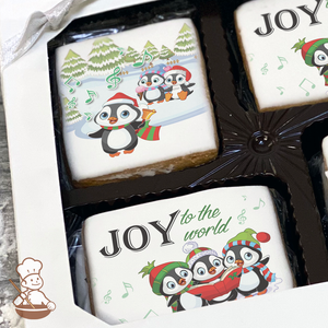 Joy to the World Penguins Cookie Gift Box (Rectangle)