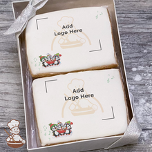 Load image into Gallery viewer, Joy to the World Penguins Logo Cookie Small Gift Box (Rectangle)
