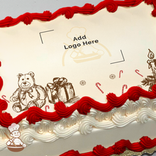 Load image into Gallery viewer, Old Fashion Season&#39;s Greetings Custom Photo Cake