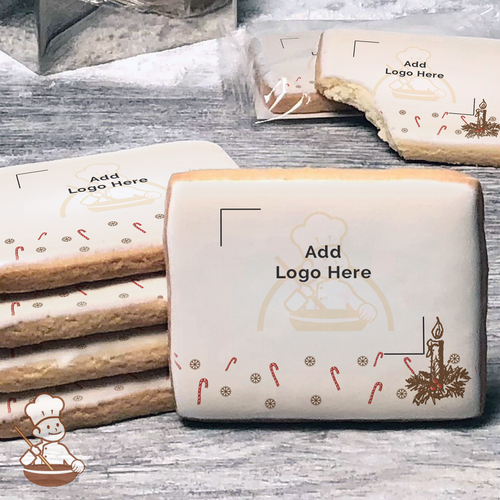 Old Fashion Season's Greetings Logo Cookies (Rectangle)