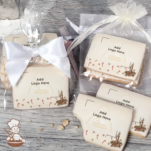 Old Fashion Season's Greetings Logo Cookies (Rectangle)