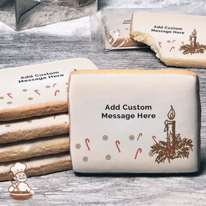 Old Fashion Season's Greetings Custom Message Cookies (Rectangle)