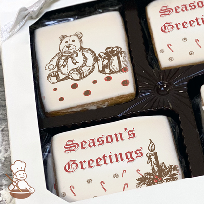 Old Fashion Season's Greetings Cookie Gift Box (Rectangle)