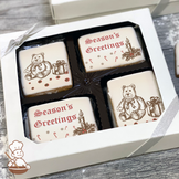 Old Fashion Season's Greetings Cookie Gift Box (Rectangle)