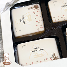 Load image into Gallery viewer, Old Fashion Season&#39;s Greetings Logo Cookie Large Gift Box (Rectangle)