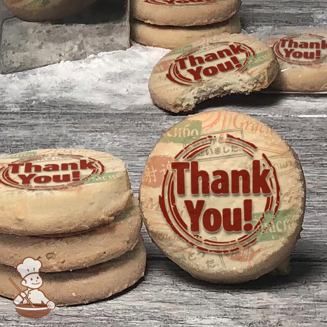 International Thank You Cookies (Round Unfrosted)