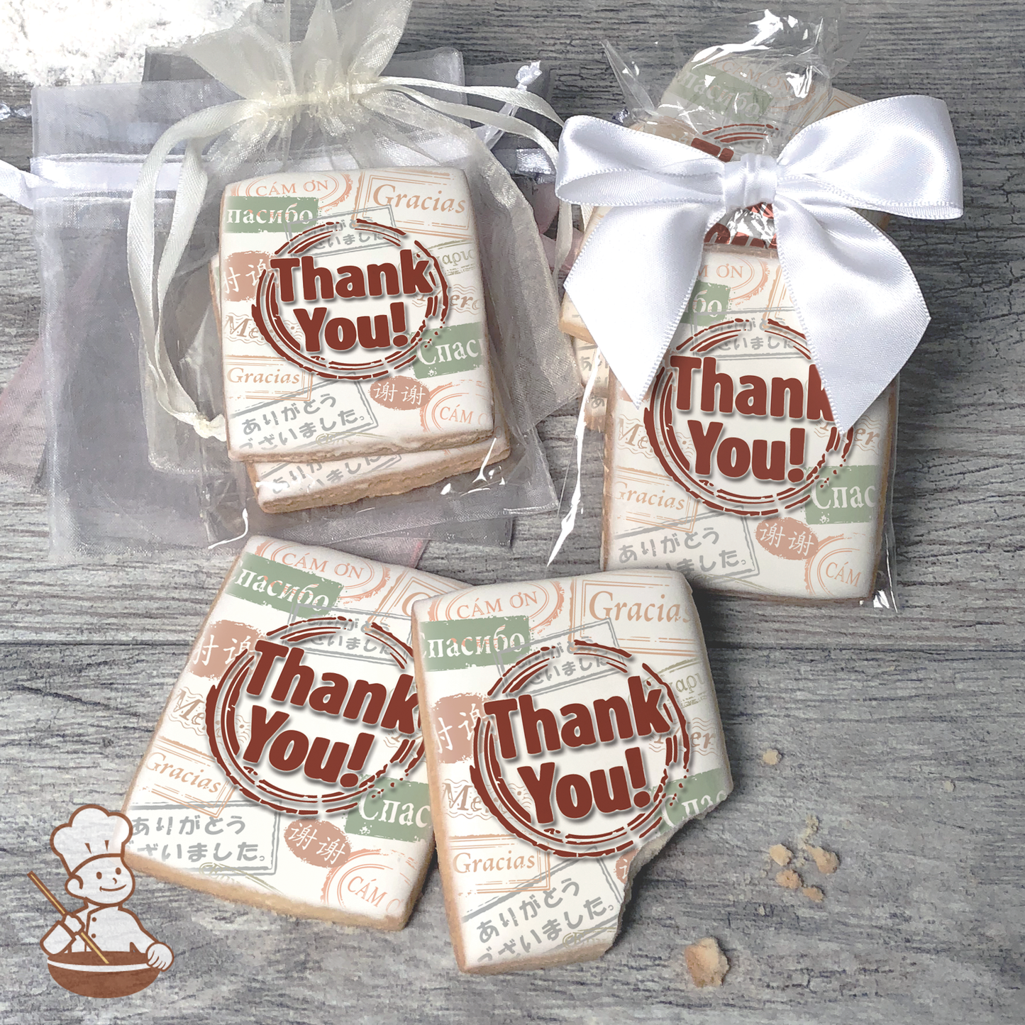 International Thank You Cookies (Rectangle)