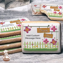 Load image into Gallery viewer, Thank You Garden Sign Custom Message Cookies (Rectangle)