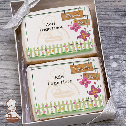 Thank You Garden Sign Logo Cookie Small Gift Box (Rectangle)