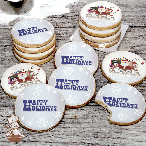 Happy Holidays Snowflakes Cookie Set (Round)