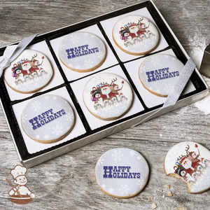 Happy Holidays Snowflakes Cookie Gift Box (Round)