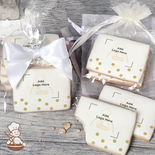 Load image into Gallery viewer, Sparkle with Gold Logo Cookies (Rectangle)