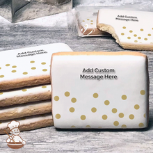 Load image into Gallery viewer, Sparkle with Gold Custom Message Cookies (Rectangle)