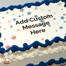 Load image into Gallery viewer, Patriotic Stars Photo Cake