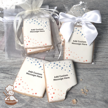 Load image into Gallery viewer, Patriotic Stars Custom Message Cookies (Rectangle)