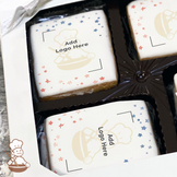 Patriotic Stars Logo Cookie Large Gift Box (Rectangle)