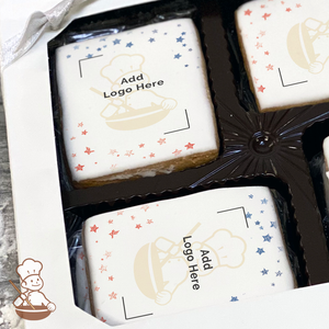 Patriotic Stars Logo Cookie Large Gift Box (Rectangle)