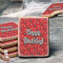 Load image into Gallery viewer, Red Paisleys Cookies (Rectangle)