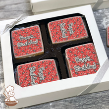 Load image into Gallery viewer, Red Paisleys Cookie Gift Box (Rectangle)