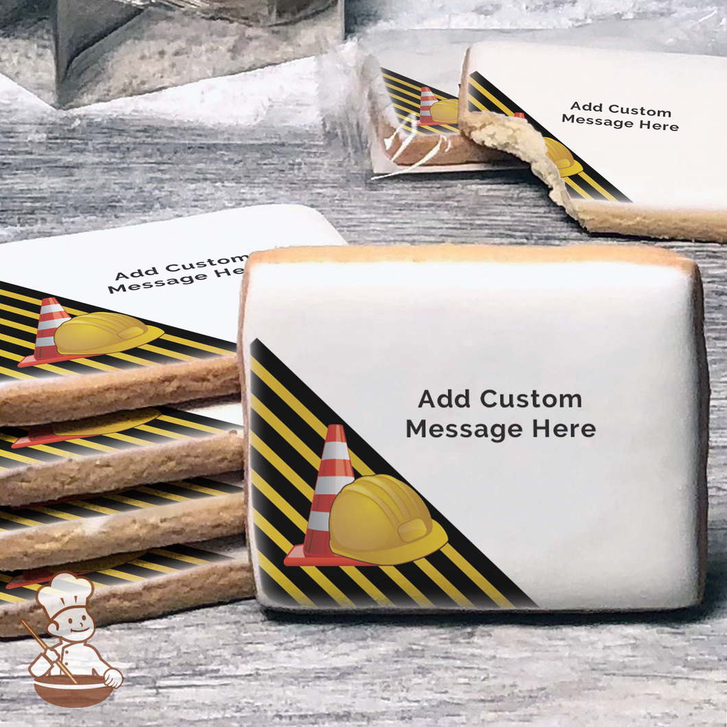 Safety First Custom Message Cookies (Rectangle)
