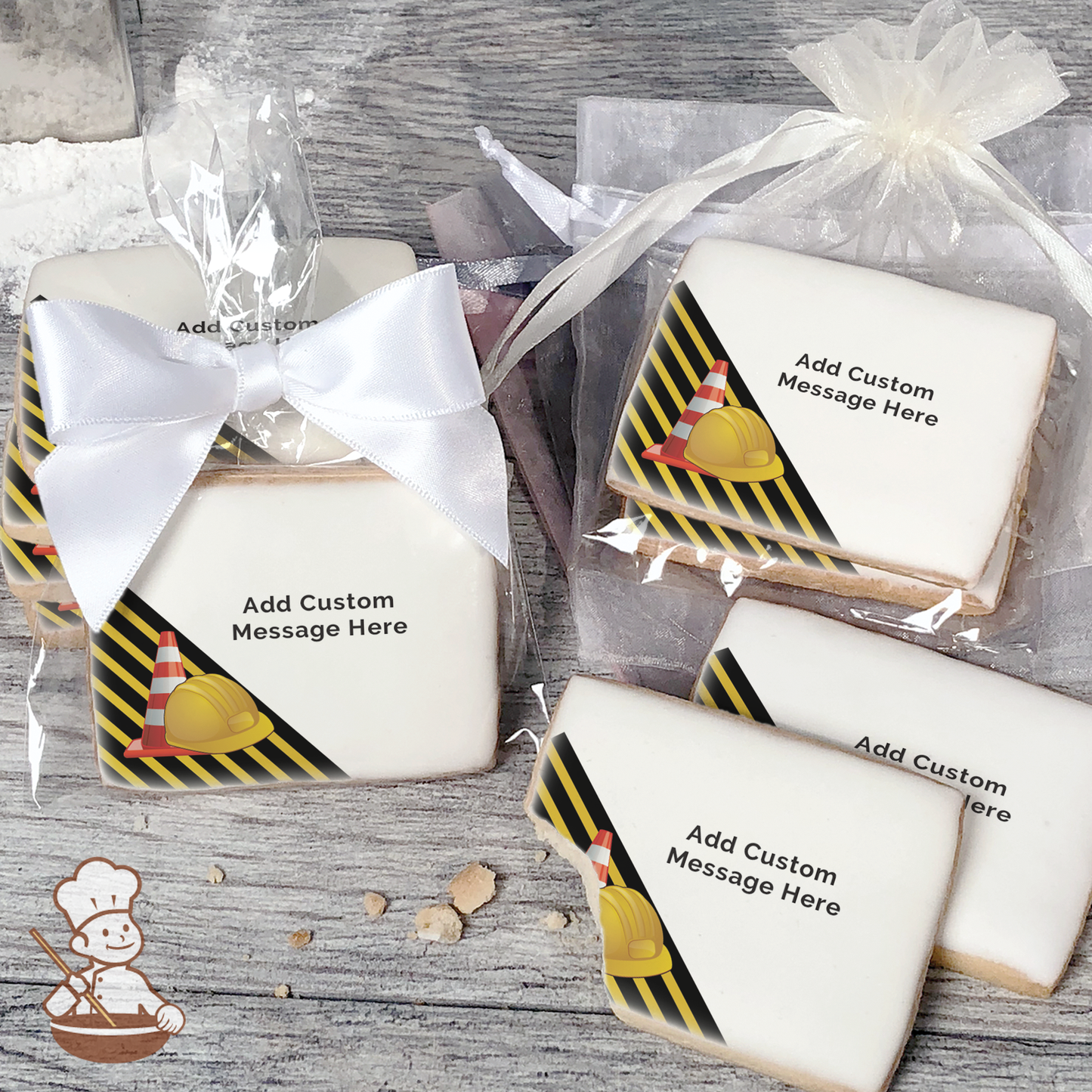 Safety First Custom Message Cookies (Rectangle)