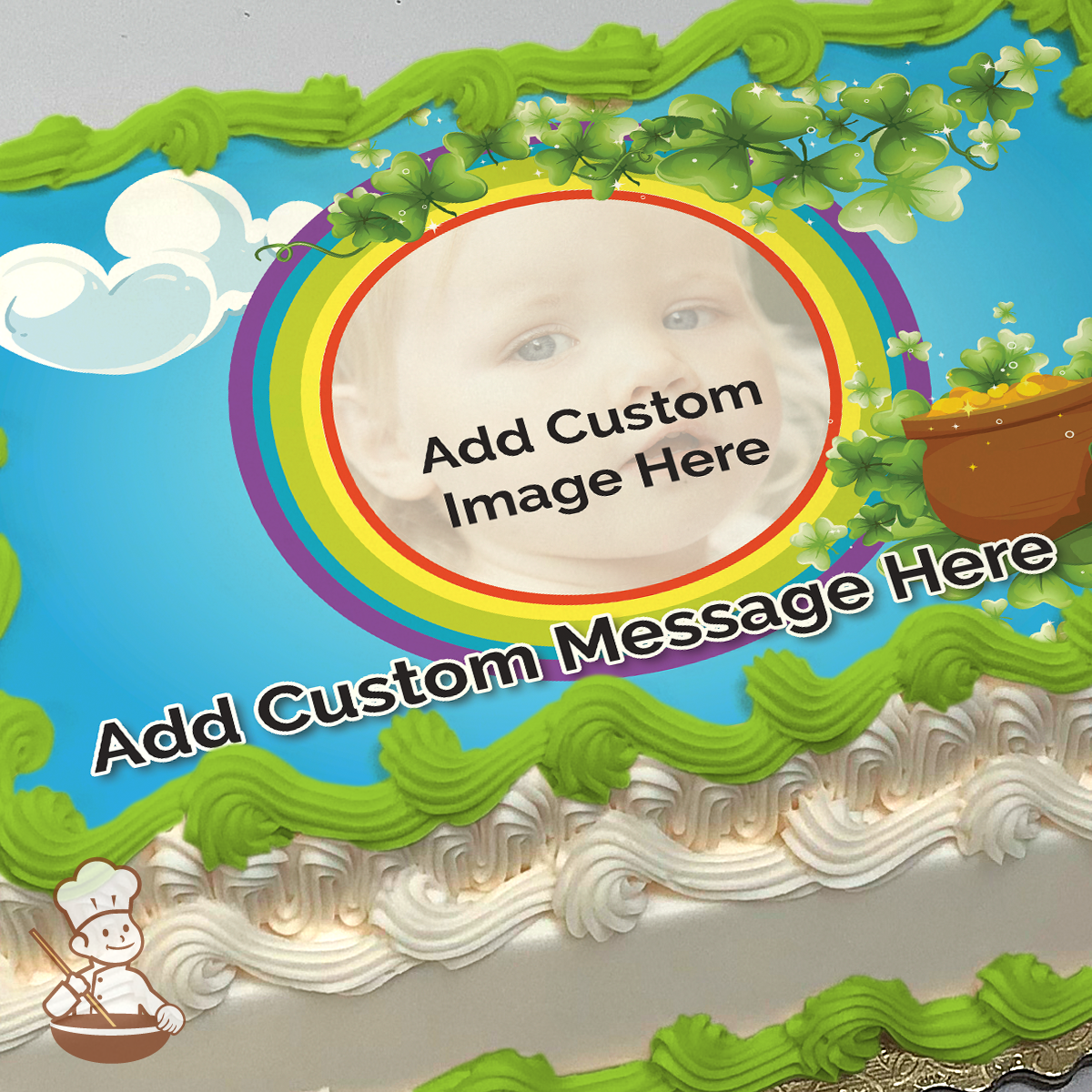 Pot of Gold Custom Photo Cake