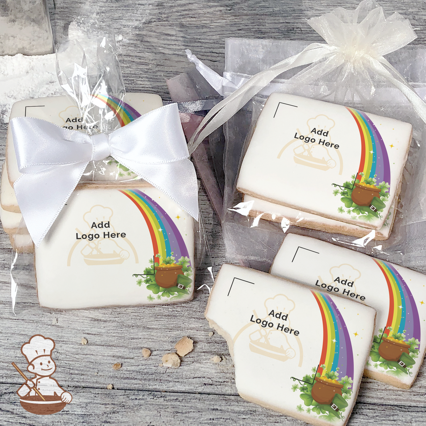 Pot of Gold Logo Cookies (Rectangle)