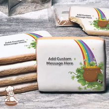 Load image into Gallery viewer, Pot of Gold Custom Message Cookies (Rectangle)