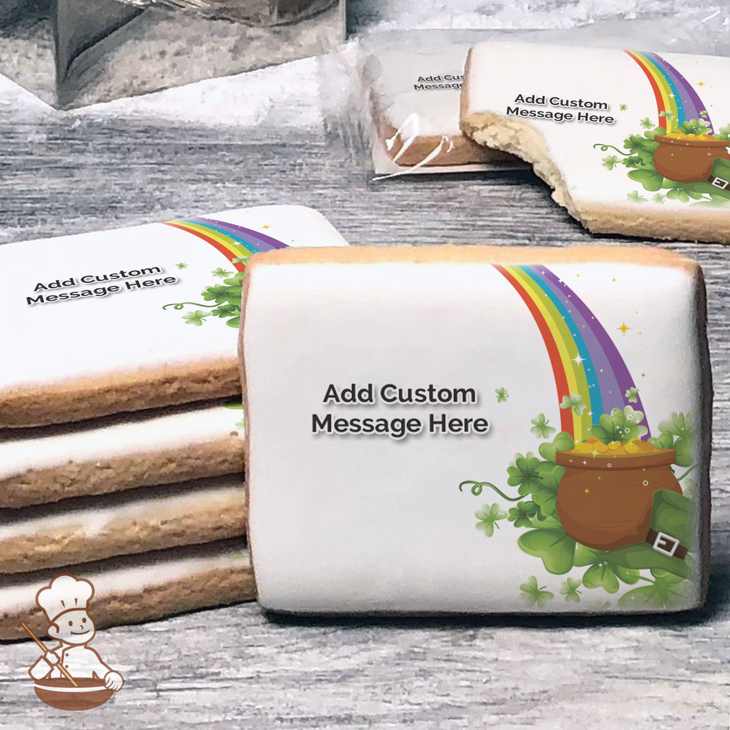 Pot of Gold Custom Message Cookies (Rectangle)