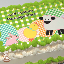 Load image into Gallery viewer, Spring Gingham Friends Photo Cake