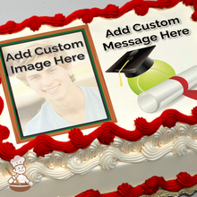 Load image into Gallery viewer, Graduation Tennis Custom Photo Cake