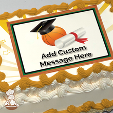 Load image into Gallery viewer, Graduation Basketball Photo Cake