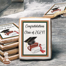 Load image into Gallery viewer, Graduation Football Cookies (Rectangle)