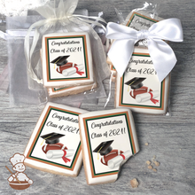 Load image into Gallery viewer, Graduation Football Cookies (Rectangle)