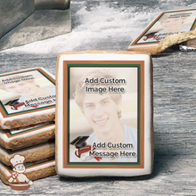 Load image into Gallery viewer, Graduation Football Photo Cookies (Rectangle)