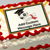 Graduation Soccer Photo Cake