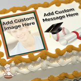 Graduation Baseball Custom Photo Cake